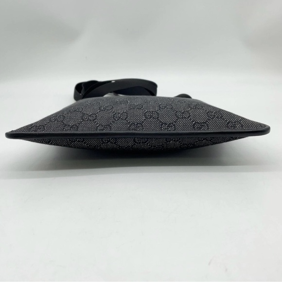 Auth Gucci GG Canavs x Leather Black
 SV Sacoche Shoulder Bag - Picture 4 of 14